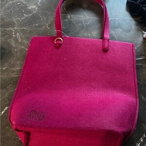 Bath & Body Works Tote Bag Felt Fuchsia NWT